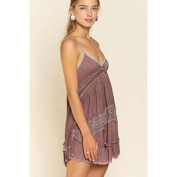 SALE! POL Boho Bohemian Dress Summer Spring Beach Coverup Cranberry Wine - Picture 5 of 6